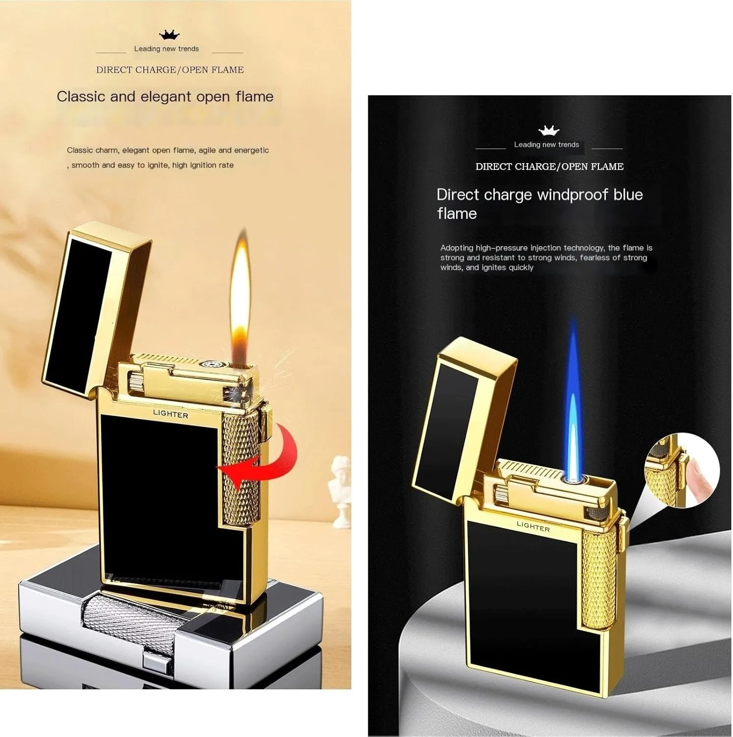 Double Flame Lighter,Soft/Jet Flame Switchable Lighters，Windproof Butane Refillable/Adjustable Torch Lighters ， forCigarette/Cigar/Candle ，Gift Box Packaging 【No Gas】 ( Color : Silver diamond pattern