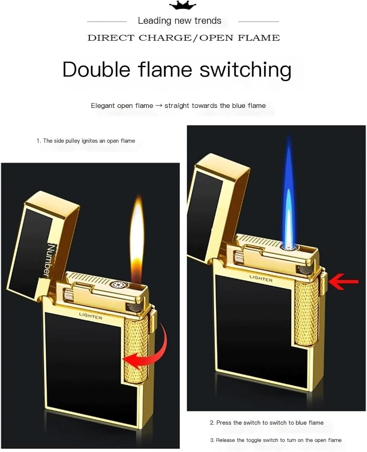 Double Flame Lighter,Soft/Jet Flame Switchable Lighters，Windproof Butane Refillable/Adjustable Torch Lighters ， forCigarette/Cigar/Candle ，Gift Box Packaging 【No Gas】 ( Color : Silver diamond pattern