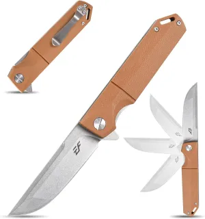 Eafengrow EF71 Folding Knife EDC Foldable Utility Knife with Liner Lock Pocket Knife for Camping, Survival, Outdoor and Indoor Activities