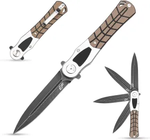 Eafengrow EF970 Folding Knife D2 Steel Blade G10 Handle EDC Tool Knife for Working Camping Hiking(Desert)