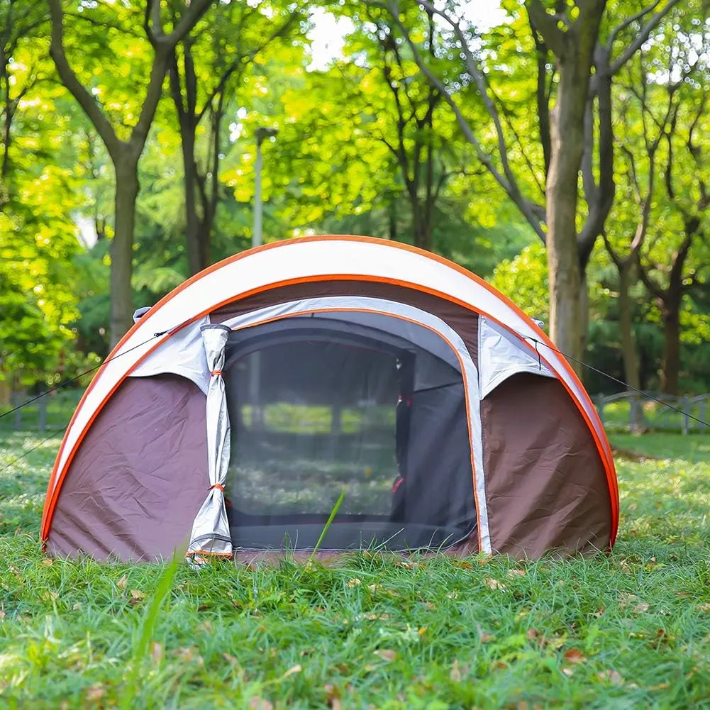 EchoSmile Camping Instant Pop Up Tent, 2/4/6/8/10 Person, Water Resistant Dome, Easy Setup for Camping Hiking and Outdoor, Portable with Carry Bag, 3 Season