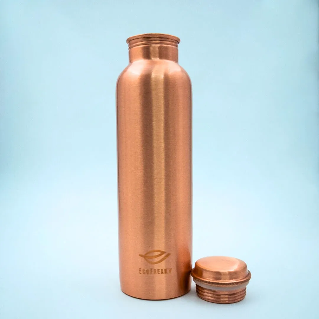 EcoFreaky Premium Copper Water Bottle (950ml) | Leak-Proof & BPA-Free | Ayurvedic Health Benefits | Enhances Immunity & Digestion | Ideal for Office & Travel
