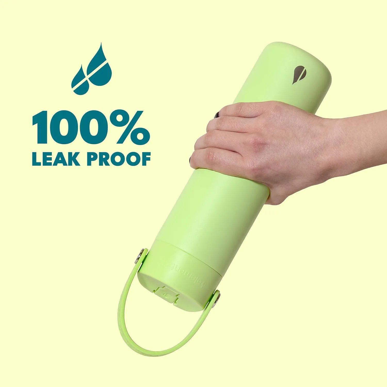 Elemental Stainless Steel Water Bottle with Straw - Leak Proof Double Wall Insulated Water Bottles for Travel, Sports and Gym - BPA Free Sport Thermos with Flip-up Straws - 24oz, Beige