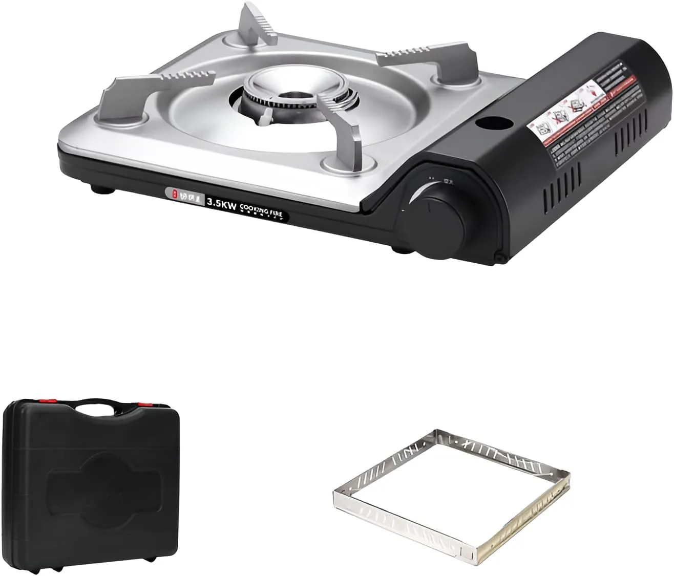 [Ellniges]Compact 【Camping Stove】, 【Portable】 and Lightweight, for Outdoor Cooking with Safe Overpressure Valve, Easy Cleaning Aluminum oy