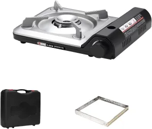 [Ellniges]Compact 【Camping Stove】, 【Portable】 and Lightweight, for Outdoor Cooking with Safe Overpressure Valve, Easy Cleaning Aluminum oy