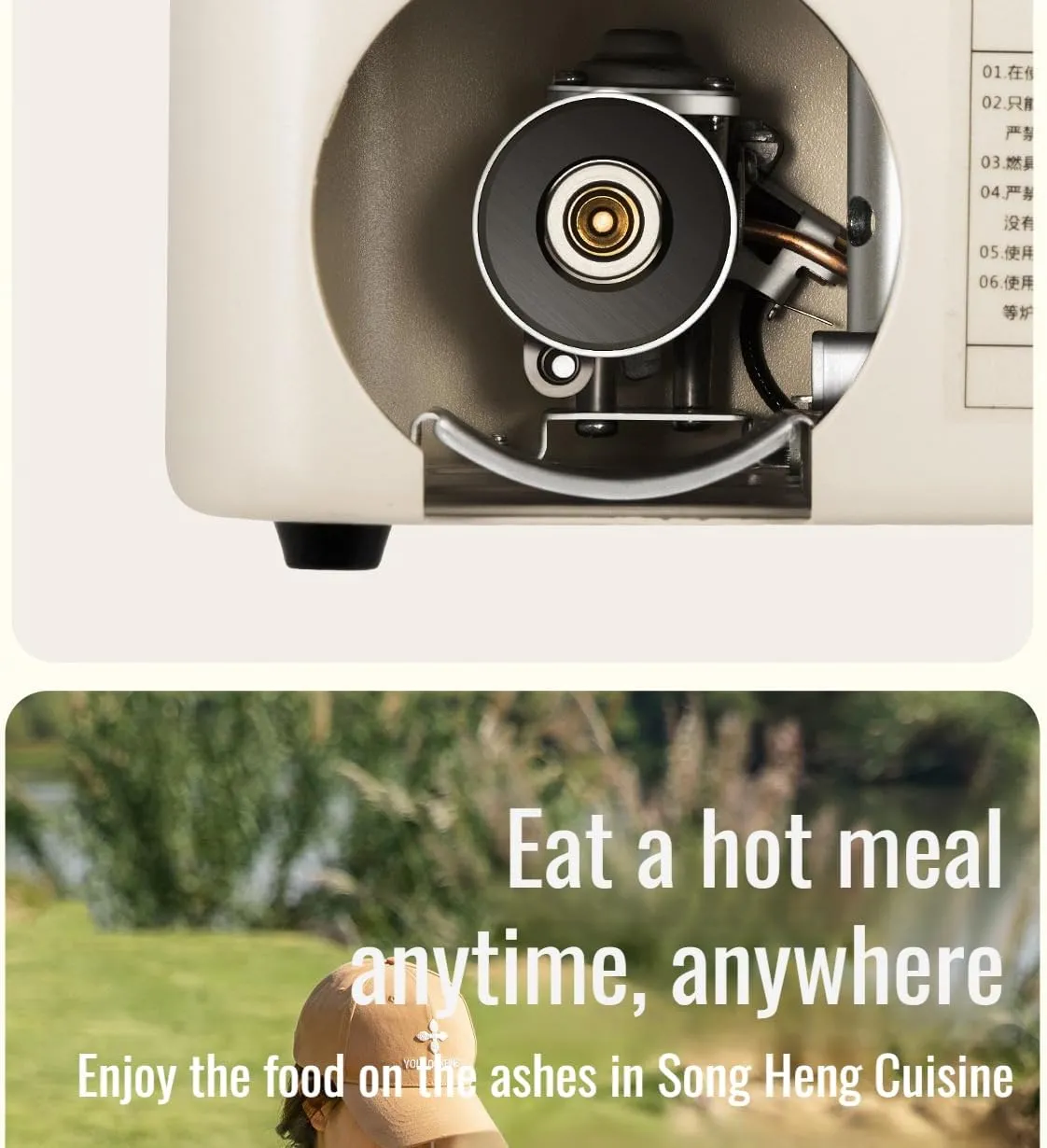 [Ellniges]【Portable Camping Stove】High Power Gas Burner, light Mini Butane Stove with Windproof Design for Outdoor Cooking, Hiking & Picnics | Compact Camp Heater & Cookware for Backpackers