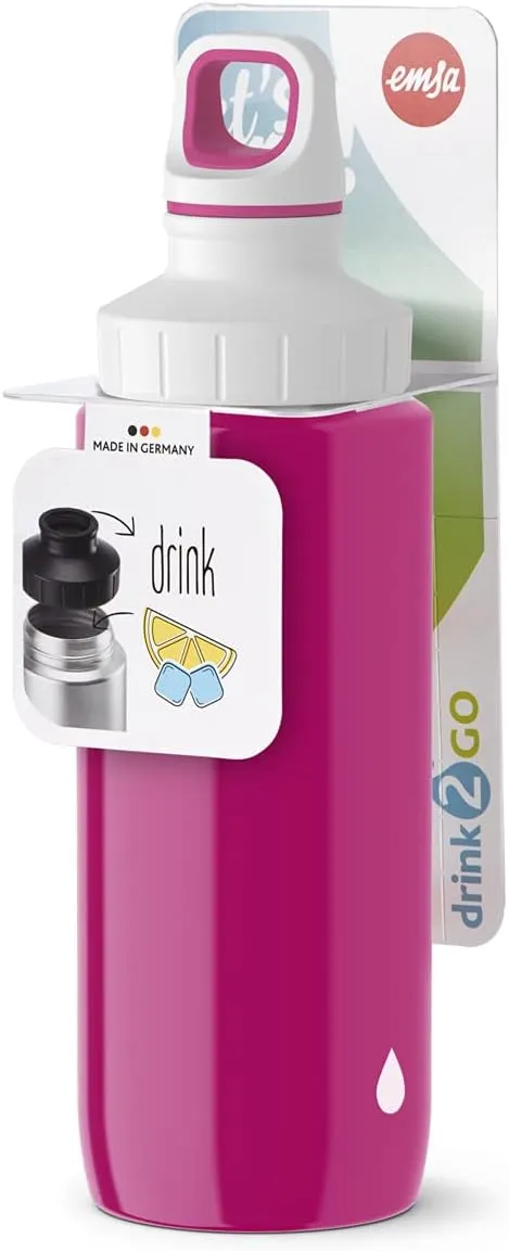 Emsa Drink2Go Lightsteel Drinking Bottle Stainless Steel