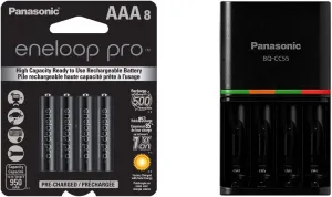 Eneloop Panasonic pro AAA Batteries (8-Pack) and Advanced pro 4 Hour Quick Charger