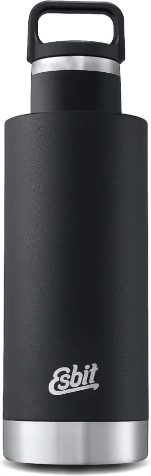 Esbit IB750SC-BK Sculptor Standard Mouth Stainless Steel Vacuum Flask, Black