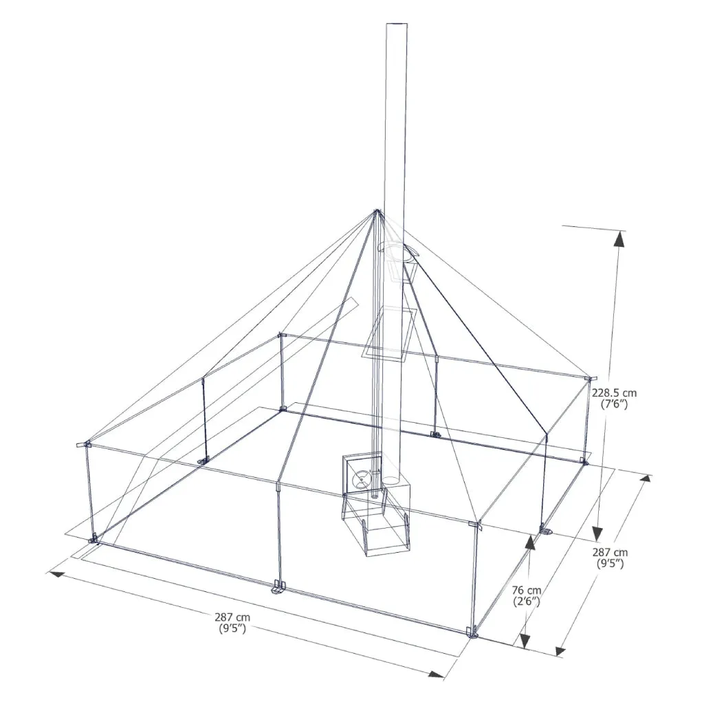 Esker Classic Winter Hot Tent- 10'x10'