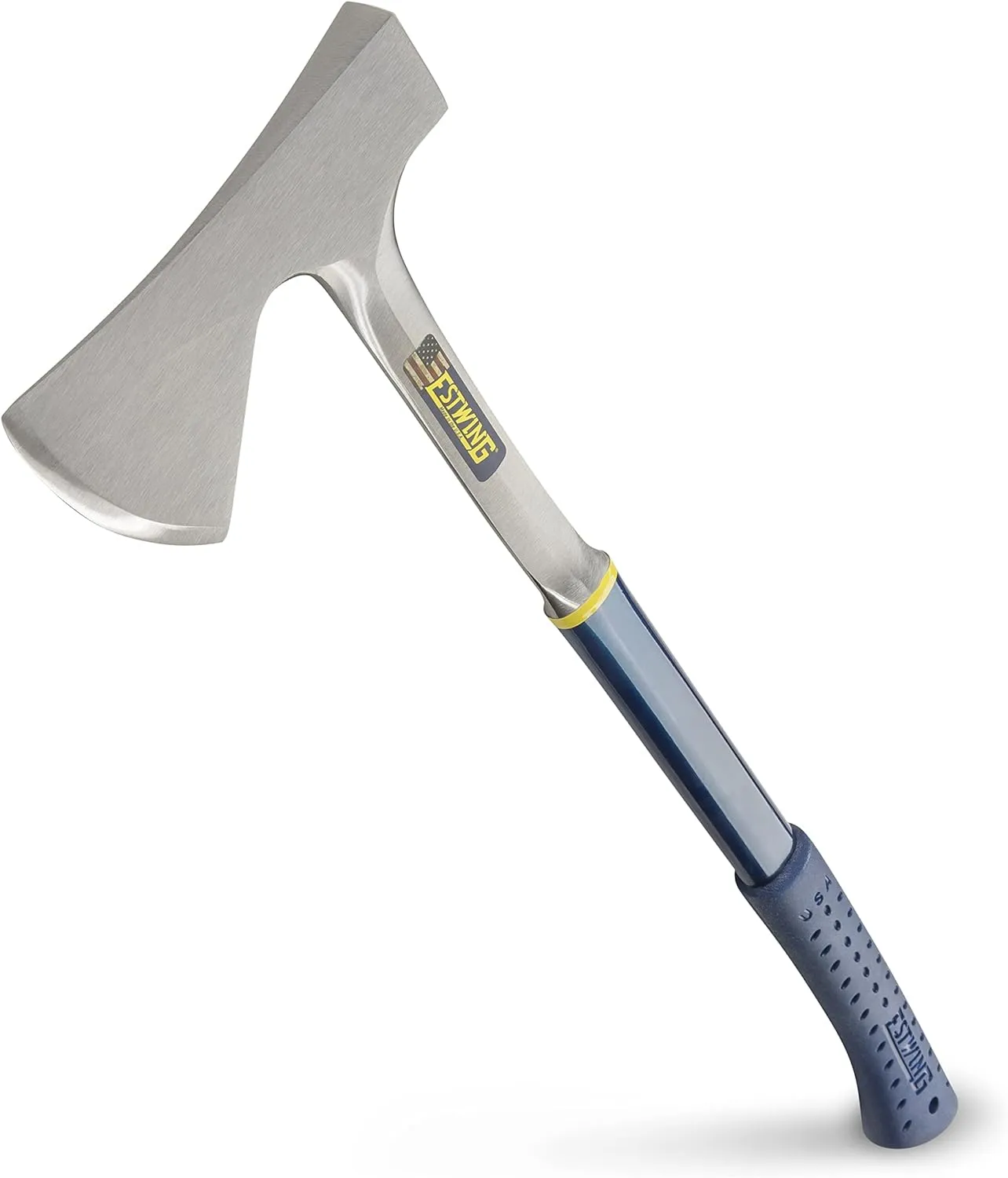 Estwing E6-25A Estwing 14" Blue Camper's Axe & E45A ES45A Fixed Blade,Hunting Knife,Outdoor,Camping, 26", Blue