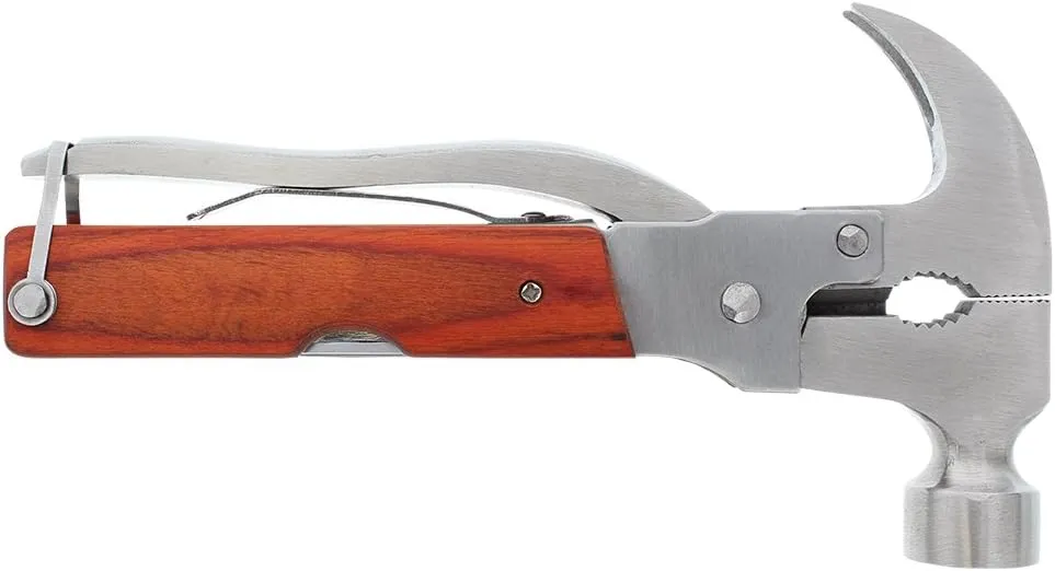 Fathers Day Tool for Uncle Best Uncle Ever Laser Engraved 12-in-1 Hammer Multitool Camping Survival Hammer Multi Tool