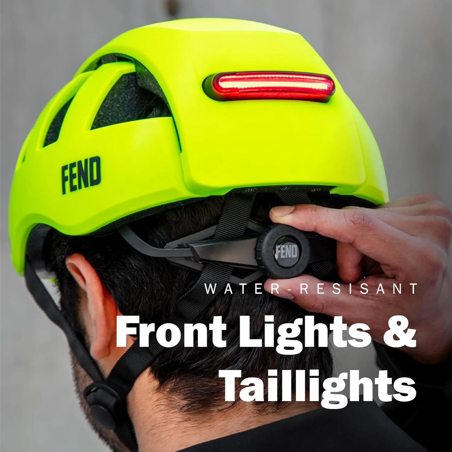 FEND Super Folding Bike Helmet with Lights – Ultra-Bright USB-C Front & Rear LEDs, Collapsible by 50%, CPSC/EN1078 Certified, for Adults, Commuters, E-Bikes, Scooters