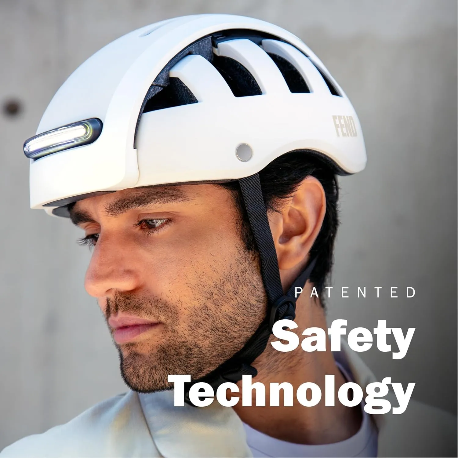 FEND Super Folding Bike Helmet with Lights – Ultra-Bright USB-C Front & Rear LEDs, Collapsible by 50%, CPSC/EN1078 Certified, for Adults, Commuters, E-Bikes, Scooters
