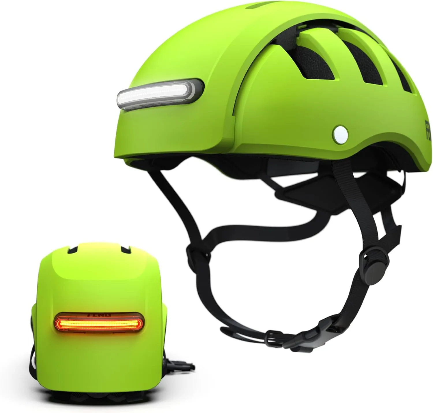 FEND Super Folding Bike Helmet with Lights – Ultra-Bright USB-C Front & Rear LEDs, Collapsible by 50%, CPSC/EN1078 Certified, for Adults, Commuters, E-Bikes, Scooters