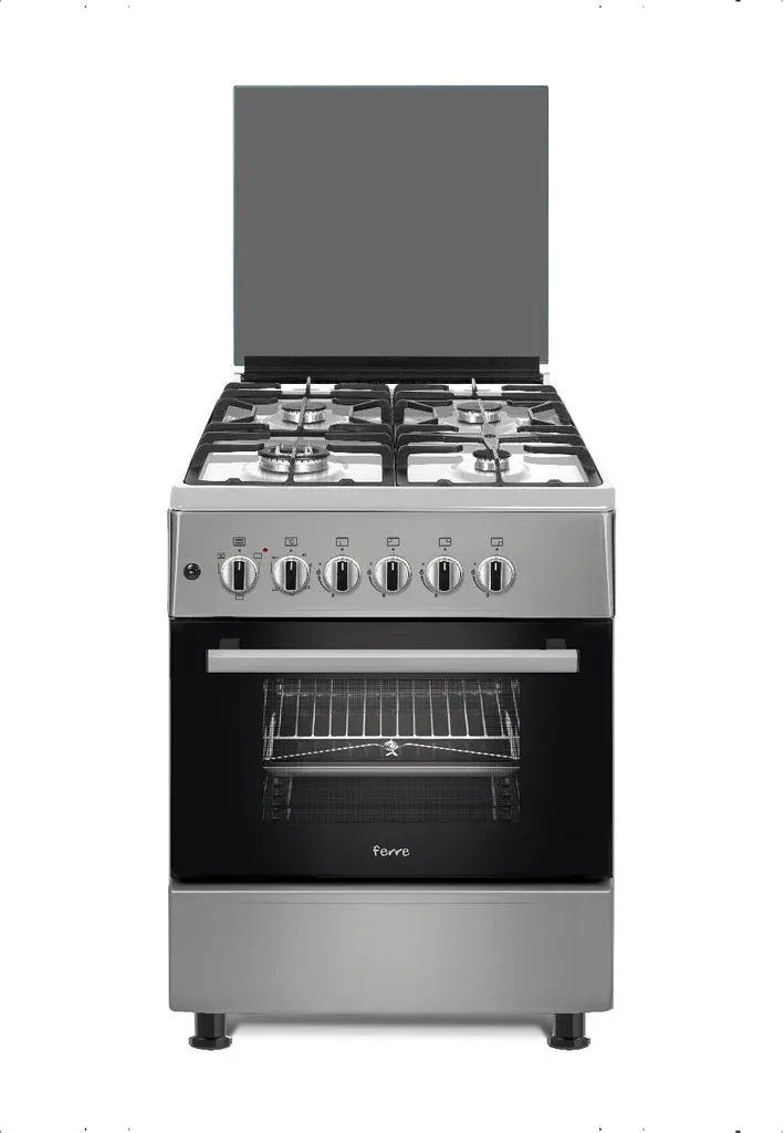 Ferre 50 x 60 4 Elec, Elec Oven, Glass Lid, Thermostat, 1 Pans, Silver