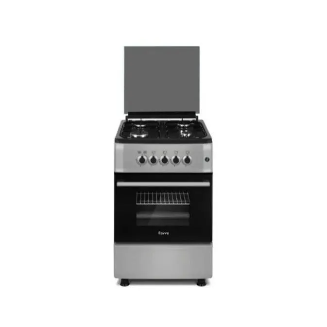 Ferre 50 x 60 4 Gas, gas Oven, FFD, Ignition Hob, Enamel, Glass Lid, 1 Pans, Silver F5S40G2.FDI.S