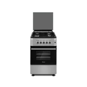 Ferre 50 x 60 4 Gas, gas Oven, FFD, Ignition Hob, Enamel, Glass Lid, 1 Pans, Silver F5S40G2.FDI.S