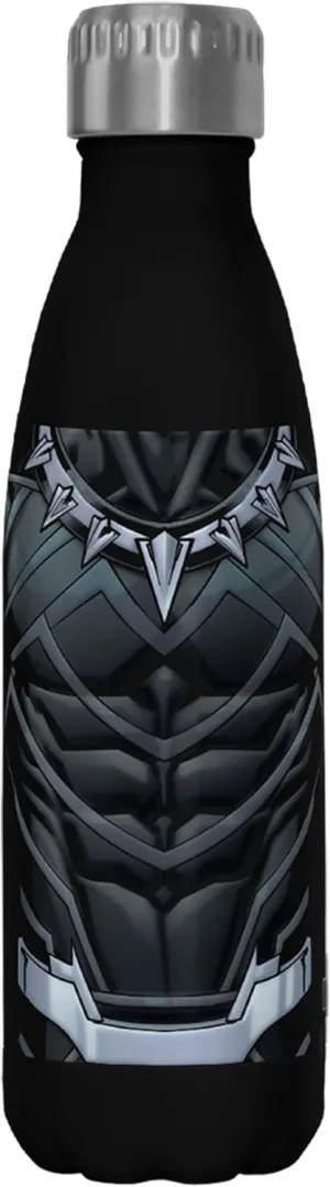 Fifth Sun Marvel Black Panther Costume Stainless Steel Water Bottle