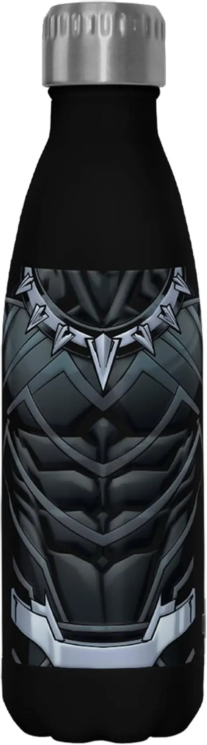 Fifth Sun Marvel Black Panther Costume Stainless Steel Water Bottle