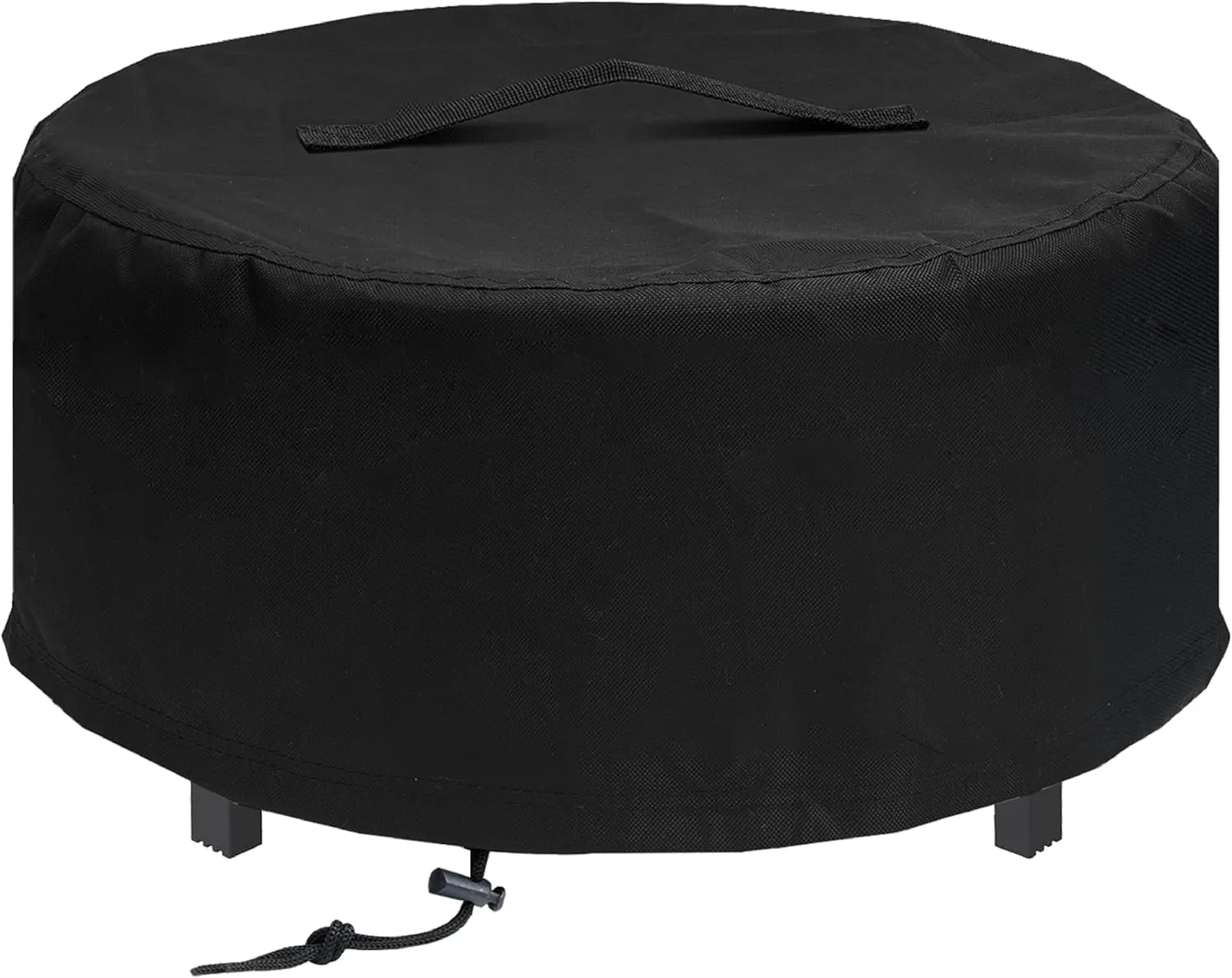 Fire Pit Cover for Solo Stove Fire Pit Surround Tabletop, Surround Shelter for Fire Pit Surround Table, Small Elevation Shelter for Ranger and Bonfire Fire Pit, Black, 44" D*20" H