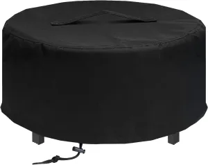 Fire Pit Cover for Solo Stove Fire Pit Surround Tabletop, Surround Shelter for Fire Pit Surround Table, Small Elevation Shelter for Ranger and Bonfire Fire Pit, Black, 44" D*20" H