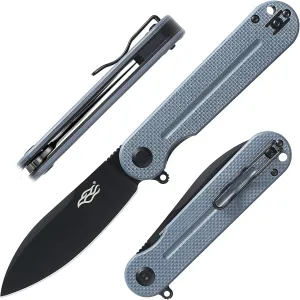 Firebird Ganzo FH922PT-GY EDC Folding Pocket Knife Razor Sharp D2 Stainless Steel Black Blade G10 Handle with Clip Outdoor Foldable Pocket Knife Hunting Fishing Hiking Gear Best Gift for Men (Gray)