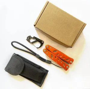 Fishing Multitool and Survival tool Set, Split Ring Pliers Fishing Hook Remover, Stainless Steel Cutters with Nylon Pouch and Lanyard