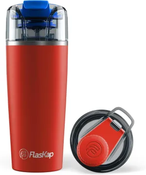 Flaskap Game Day Madic System: 6oz/9oz Tumbler Attachment and 22oz/30oz Insulated Water Bottle, Removable Dispenser Drink Tumbler, Leak Proof Lid