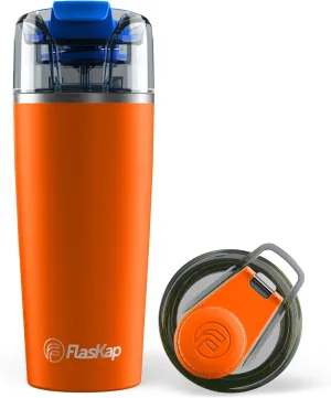 Flaskap Game Day Madic System: 6oz/9oz Tumbler Attachment and 22oz/30oz Insulated Water Bottle, Removable Dispenser Drink Tumbler, Leak Proof Lid,