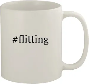 #flitting - 11oz Ceramic White Coffee Mug, White