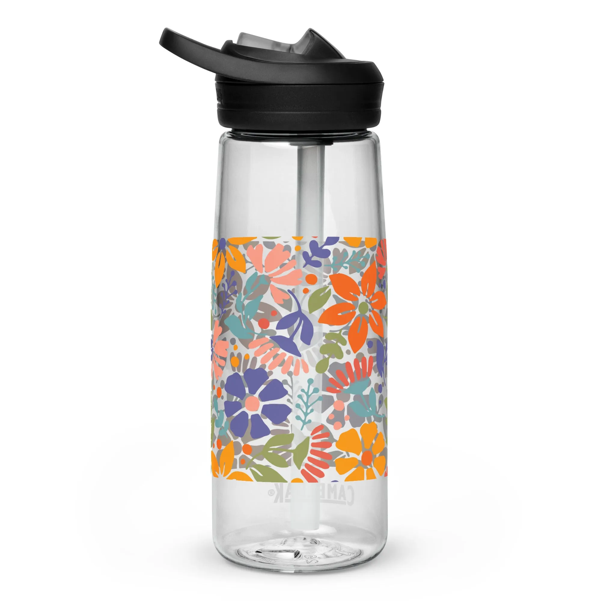 Floral Burst Sports Water Bottle