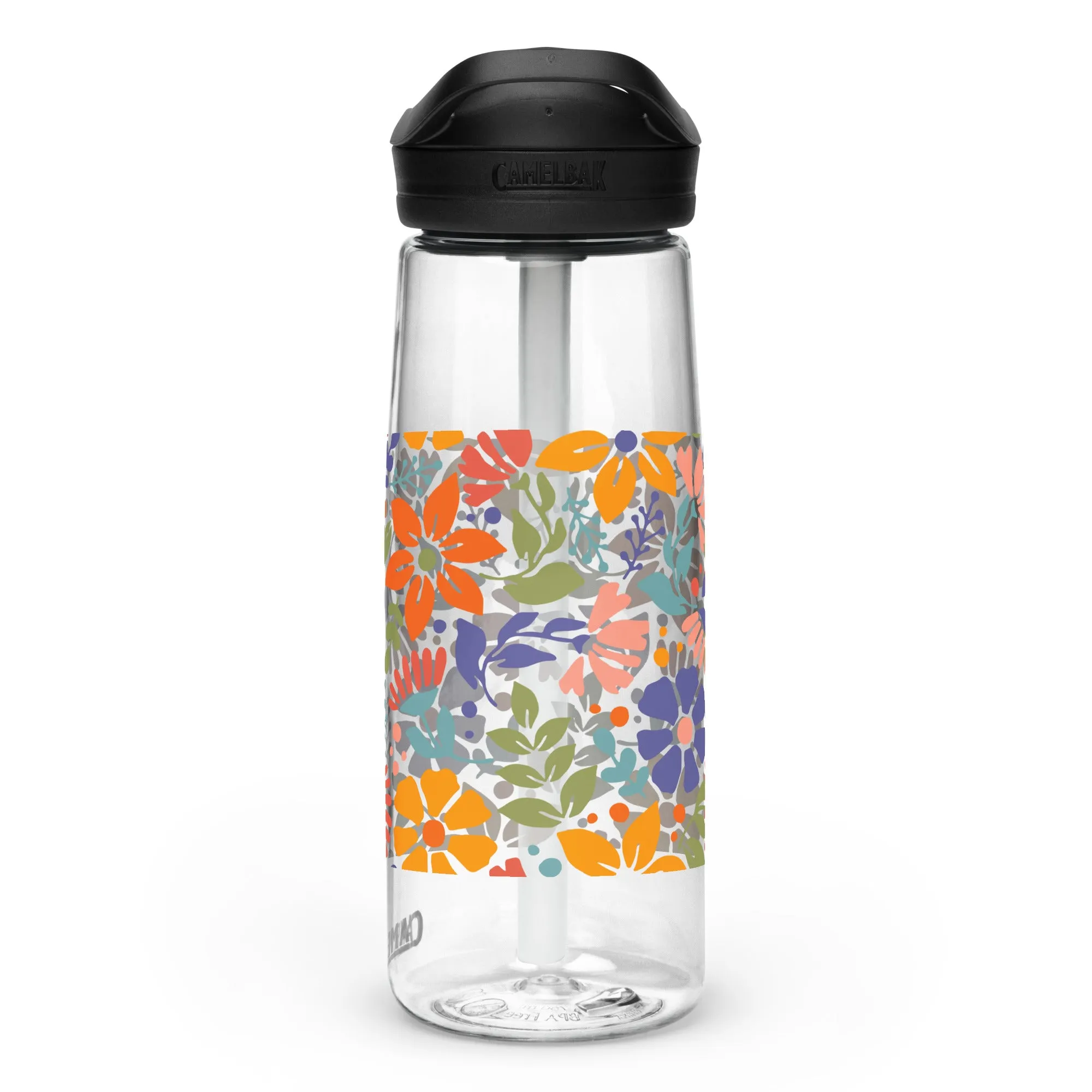 Floral Burst Sports Water Bottle