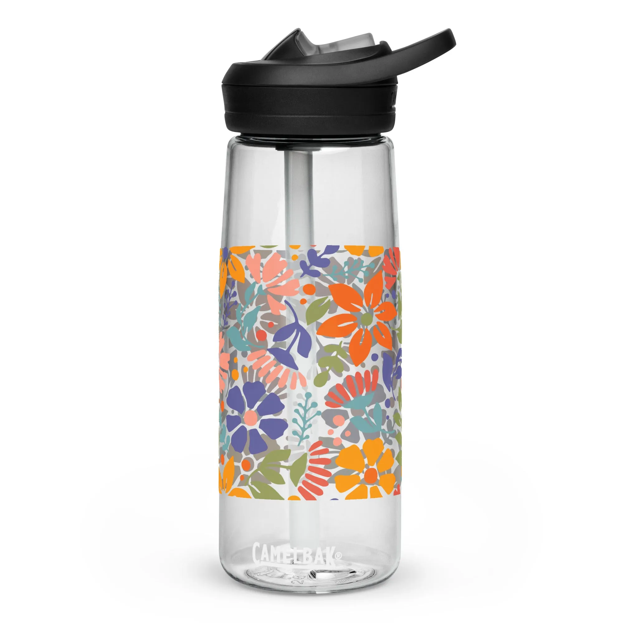 Floral Burst Sports Water Bottle