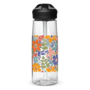 Floral Burst Sports Water Bottle
