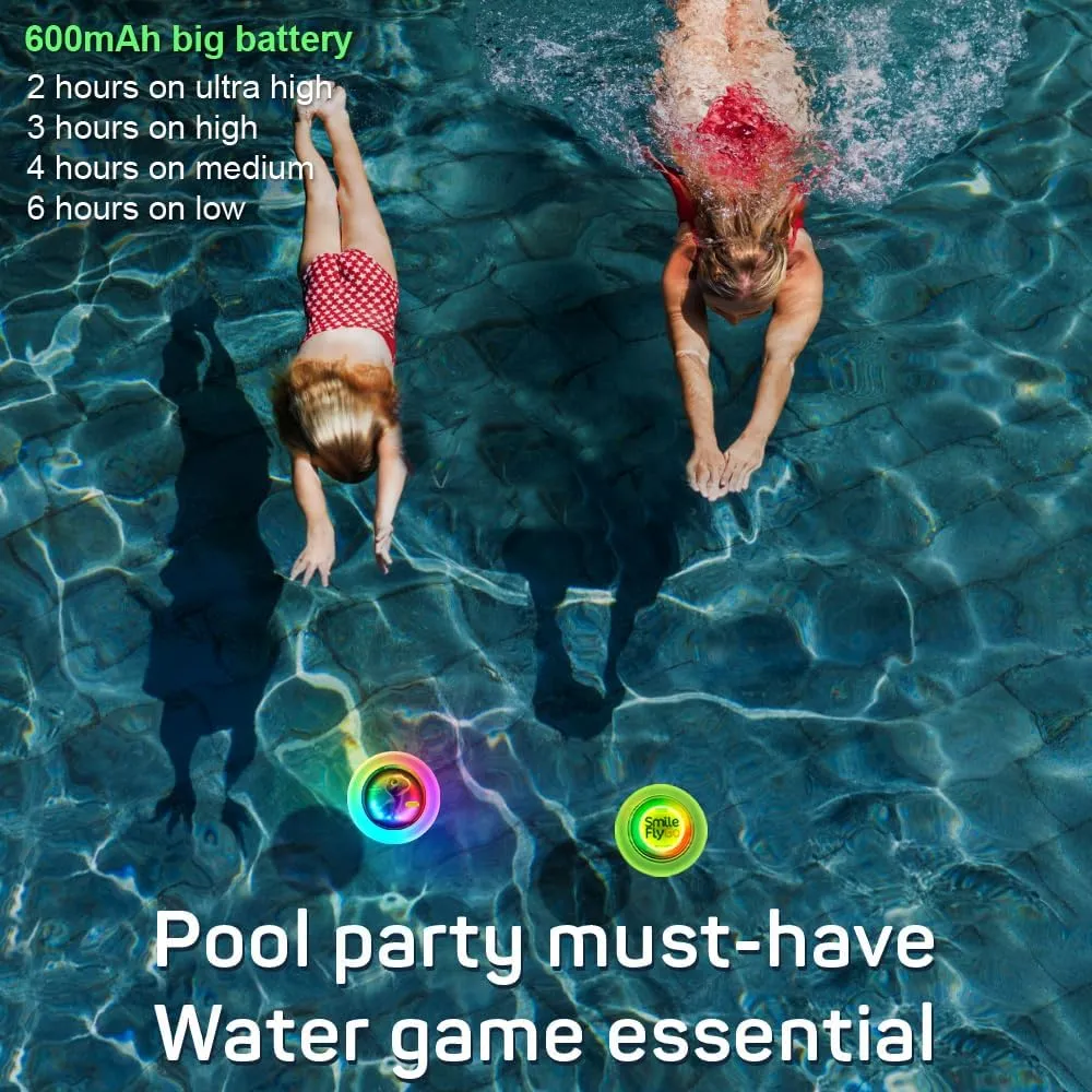 Flying Disc, 16 Million Color RGB 60 LEDs, Bright Dynamic Lighting, Soft Silicone, IPX7 Waterproof & Floatable, Top Pick for Pool, Beach Games, Ideal Toy Gift for Boys/Girls/Teens/Kids,138g