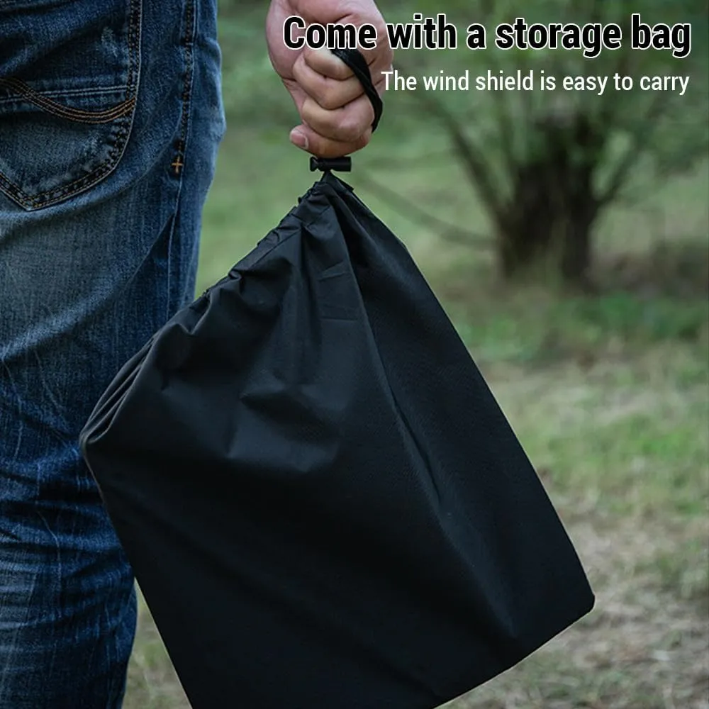 Foldable Camping Wind Shield Portable Gas Stove Windproof Screen for BBQ Cooking
