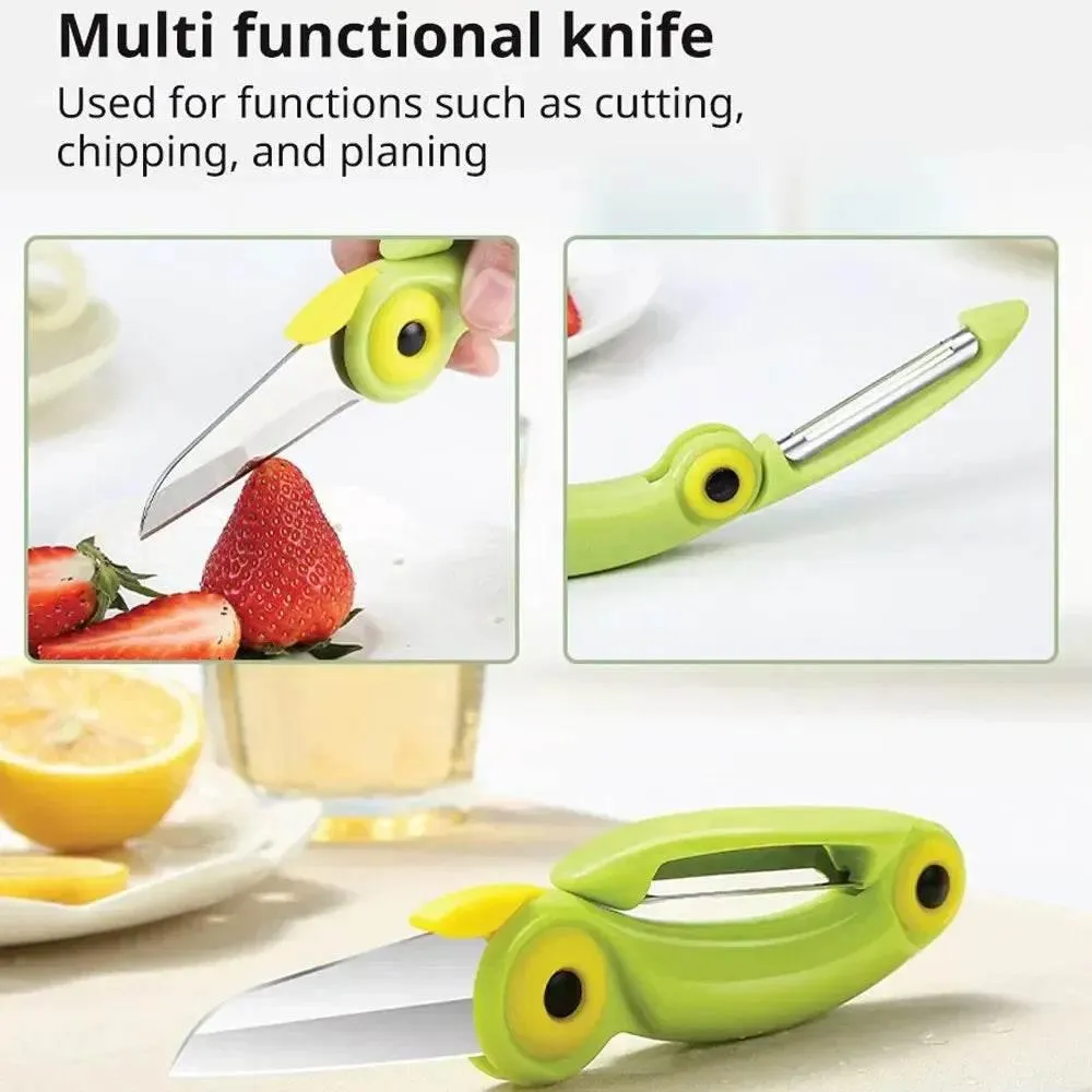 Foldable Mini Picnic Knife - Fruit Bird Design