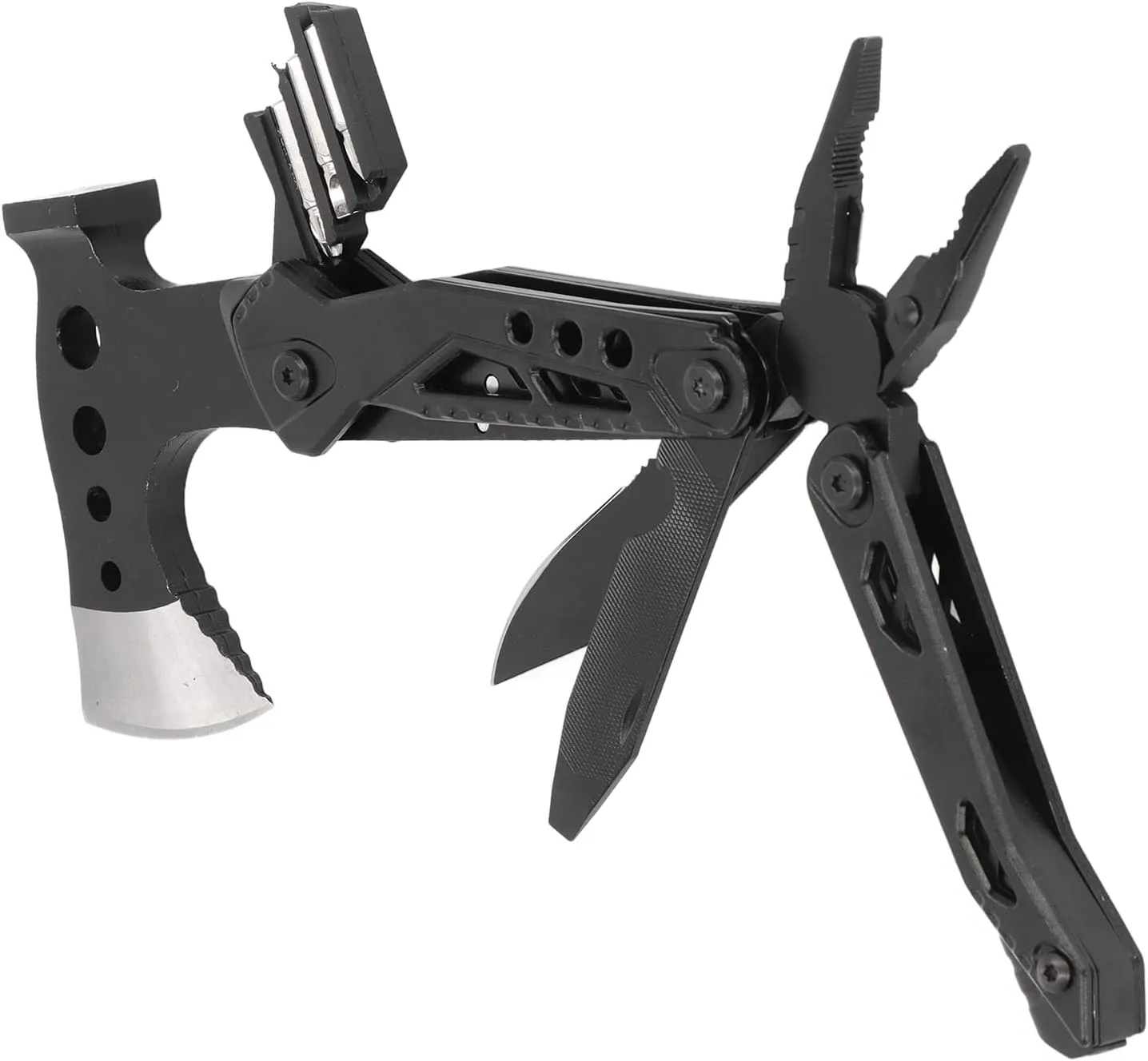 Foldable Multifunctional Axe Portable Axe Hammer Pocket Size Multitool Stainless Steel Tool for Outdoor Camping