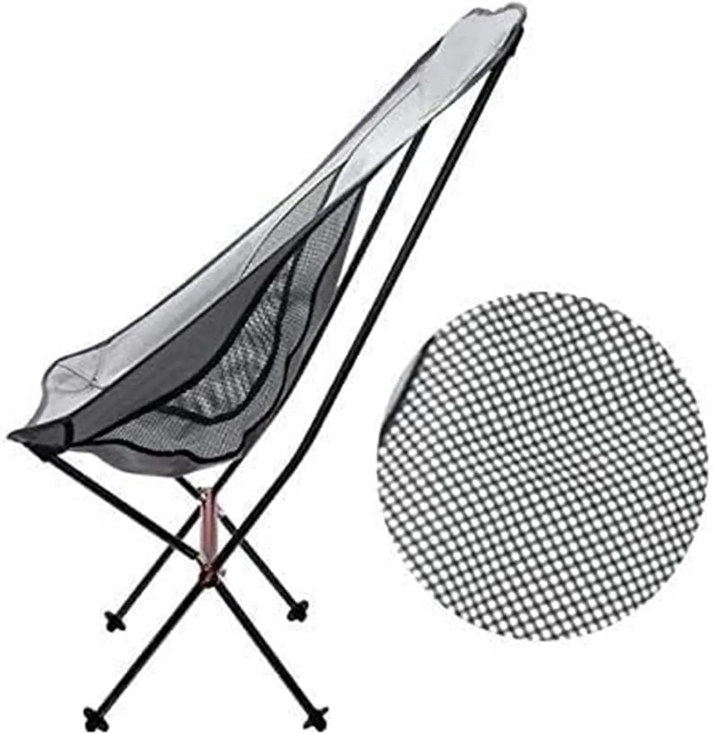 Folding Camping Ultralight Foldable Camping Chair,Picnic Backrest Seat Folding Aluminum Alloy Stool Chairs Foldable(B)