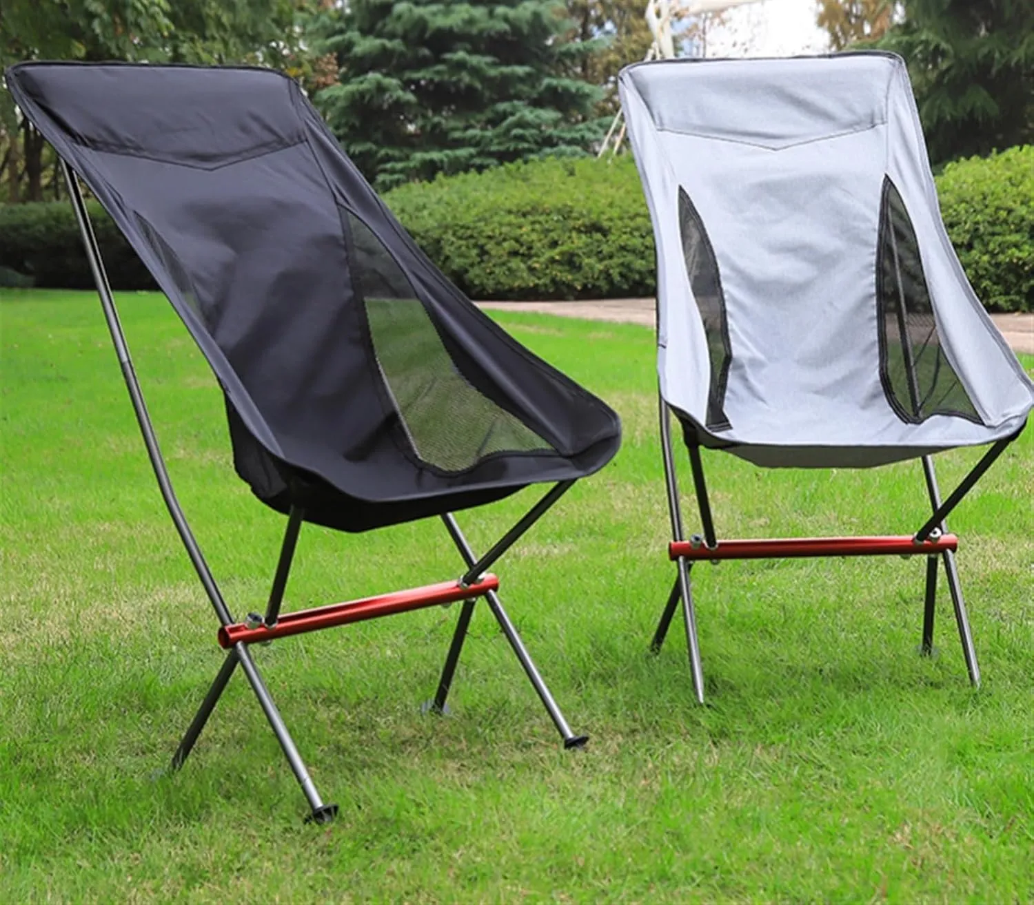 Folding Camping Ultralight Foldable Camping Chair,Picnic Backrest Seat Folding Aluminum Alloy Stool Chairs Foldable(B)