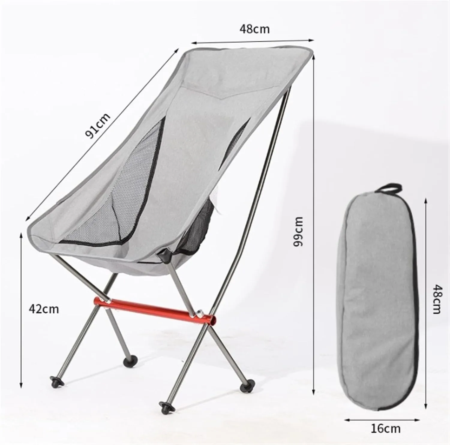 Folding Camping Ultralight Foldable Camping Chair,Picnic Backrest Seat Folding Aluminum Alloy Stool Chairs Foldable(B)