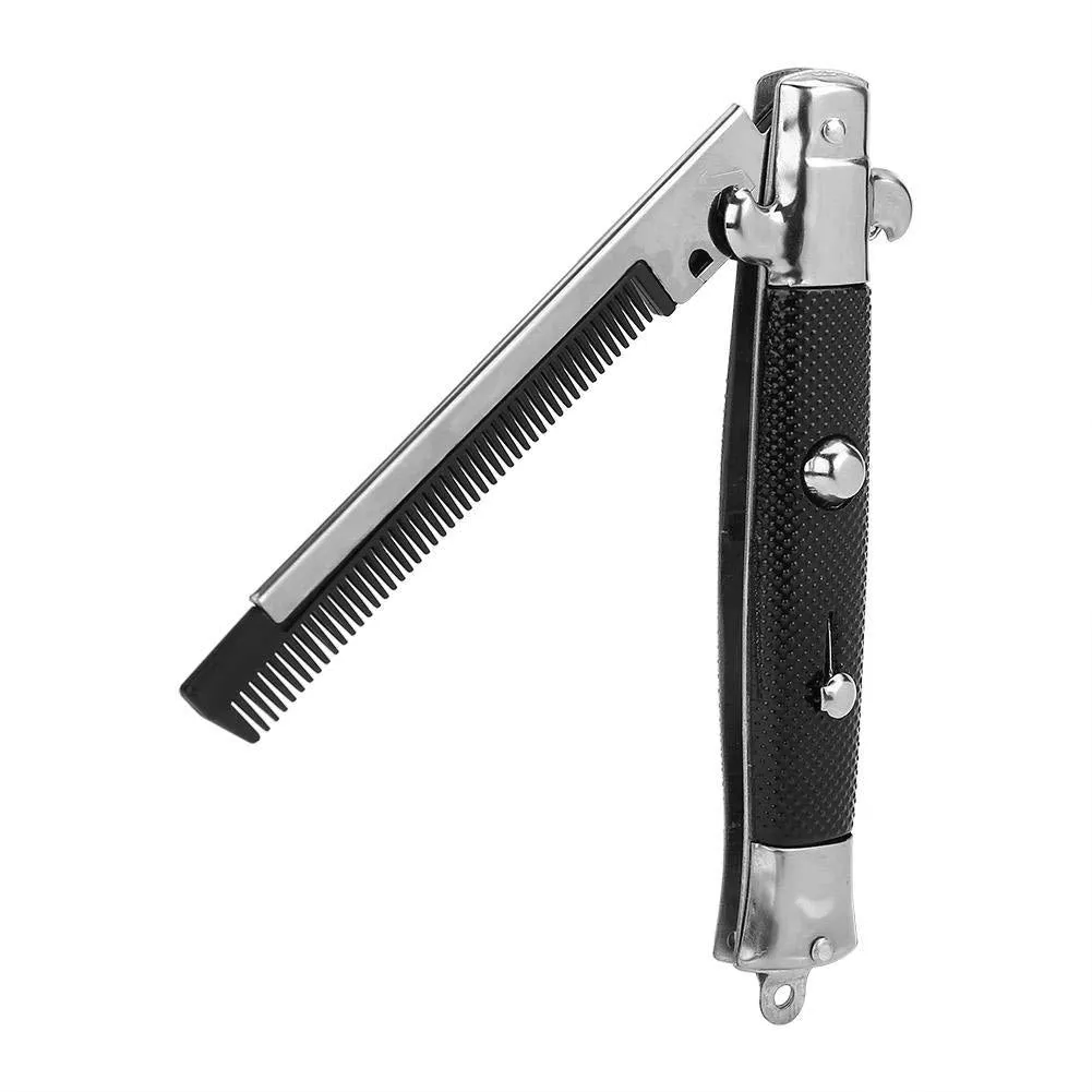 Folding Spring Comb Automatic Combs Foldable Knife Brushes Hair Trimmer Comb Brush Accessories Butterfly Mens Pocket Knife Comb
