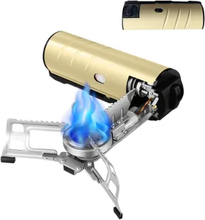 Folding Stove - Windproof Hiking Stove | Backpacking Burner, Portable Outdoor Cooker, Cook Tool Gadgets With Storage Handbag, Hot Pot Tea Stove, Leak-Proof Outdoor Camping Burner For Camping