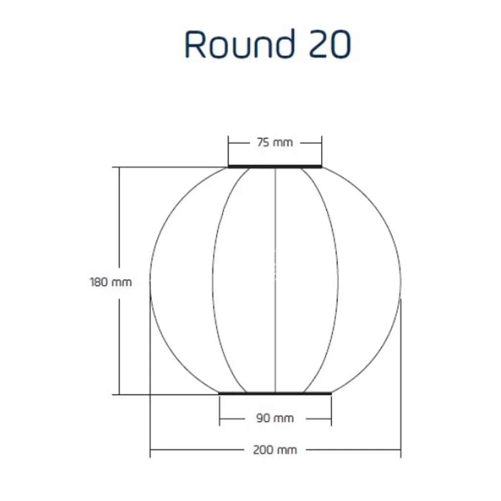 Folia Round 20 - Grey Blue - Solar Lantern