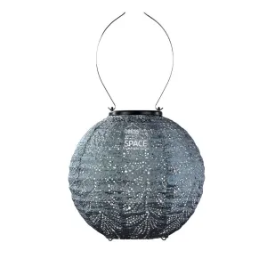 Folia Round 20 - Grey Blue - Solar Lantern