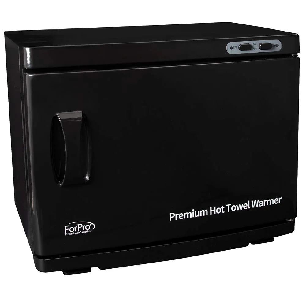 ForPro Professional Collection Premium Hot Towel Warmer, 23L Extra Large Capacity, Two Stainless Steel Racks, Black
