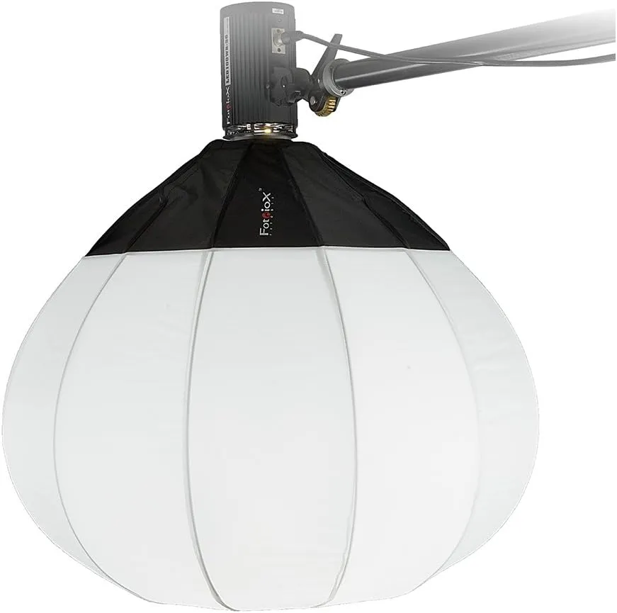 Fotodiox Lantern Softbox 32in (80cm) Globe - Collapsible Globe Softbox with Speedotron Speedring for Speedotron Black and Brown Line