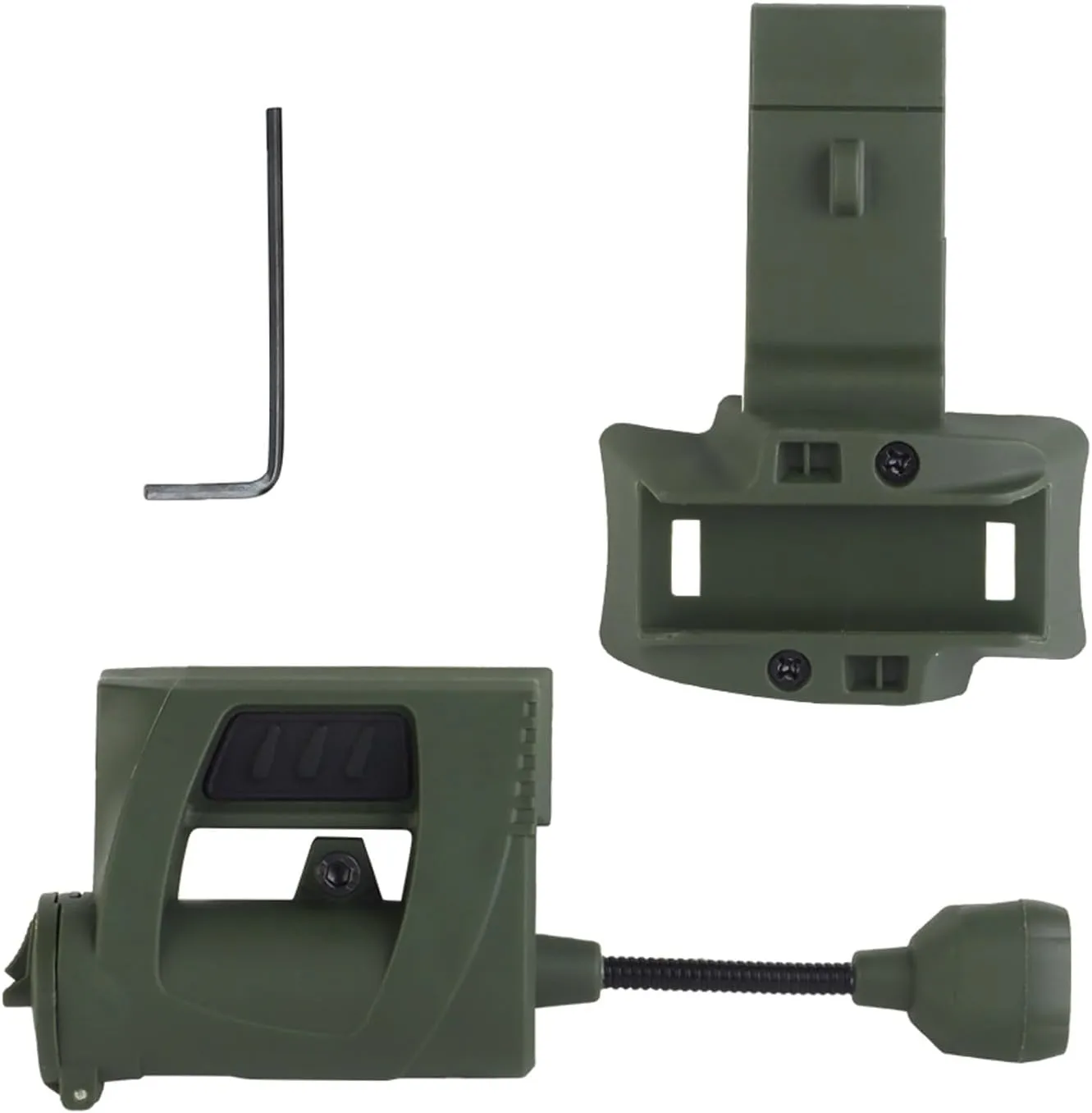 Four-Color Portable Collapsible Helmet Light, Tactical Modular Personal Lighting System, Airsoft Shooting Gear LED Task Light, Tactical Fast Helmet Accessory(Green)