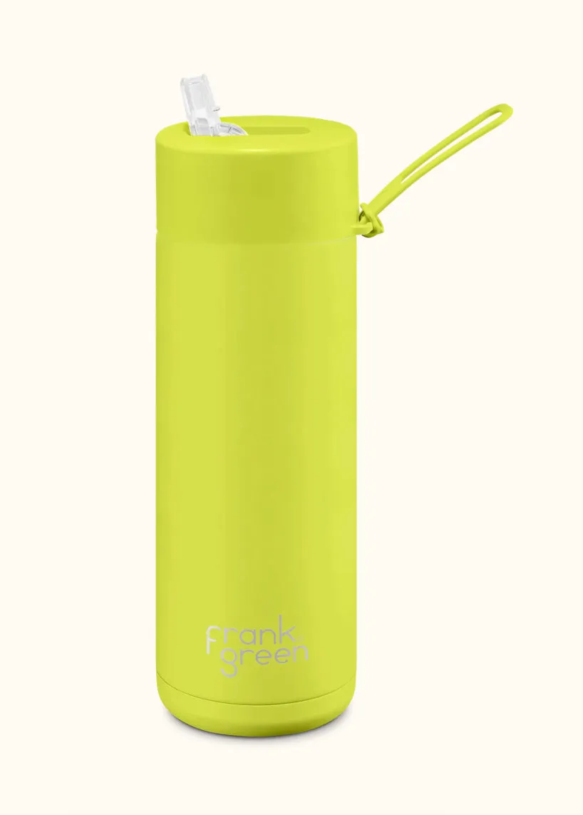 Frank Green - Stainless Streel Reusable Water Bottle with straw Lid - 20oz / 595ml